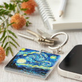 Porte-clés Van Gogh peinture, Starry Night (Devant Droit)
