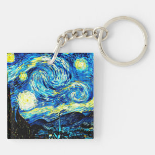 Porte-clés Van Gogh peinture, Starry Night 