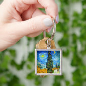 Porte-clés Van Gogh Road avec Cypress et Star (main)