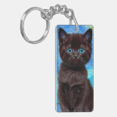 Porte-clés Van Gogh Starry Night Black Cat (Devant gauche)