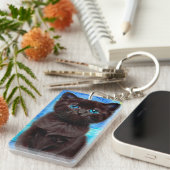 Porte-clés Van Gogh Starry Night Black Cat (Devant droit)