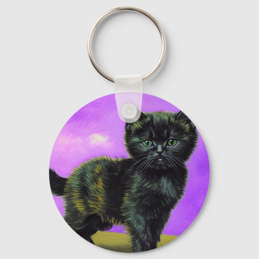 Porte-clés Van Gogh Style Cat (Recto)