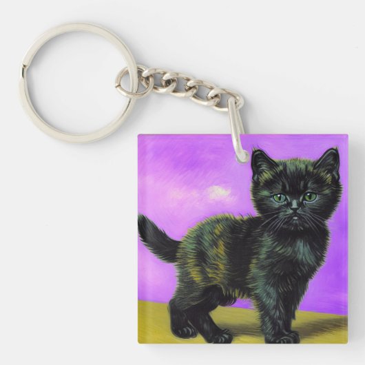 Porte-clés Van Gogh Style Cat (Devant)