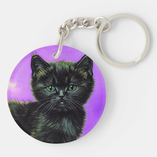 Porte-clés Van Gogh Style Cat (Dos)