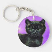 Porte-clés Van Gogh Style Cat (Devant)