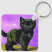 Porte-clés Van Gogh Style Cat (Dos)