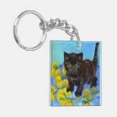 Porte-clés Van Gogh Style Chat avec tournesol (Devant gauche)