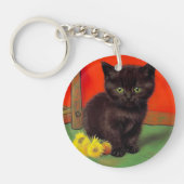 Porte-clés Van Gogh Style Chat noir (Devant)