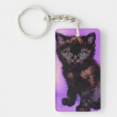 Porte-clés Van Gogh Style Chat pourpre (Devant)