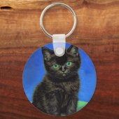 Porte-clés Van Gogh Style Kitten noir (Recto)