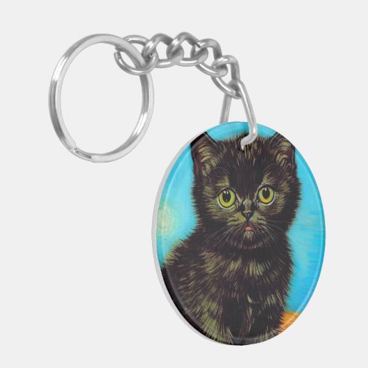 Porte-clés Van Gogh Style Pouting Kitten (Devant gauche)
