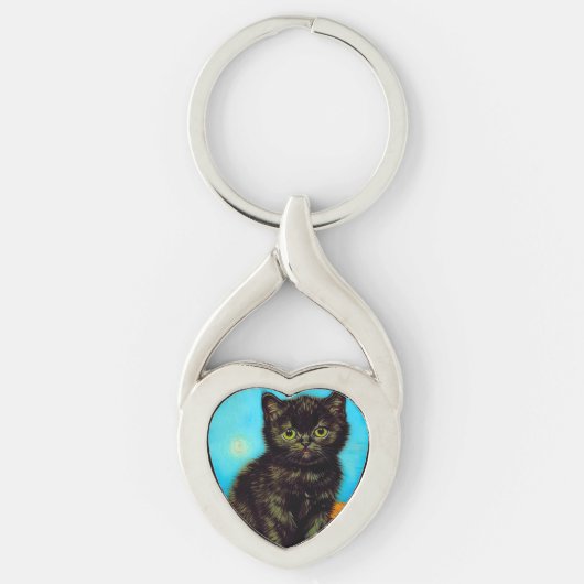 Porte-clés Van Gogh Style Pouting Kitten (Devant)