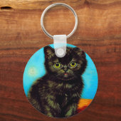 Porte-clés Van Gogh Style Pouting Kitten (Recto)