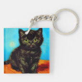 Porte-clés Van Gogh Style Pouting Kitten (Dos)