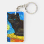 Porte-clés Van Gogh Style Starry Night Cat (Dos)