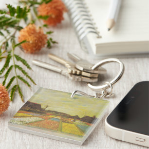 Porte-clés Van Gogh Tulip Champs Porte - clé acrylique Cadeau
