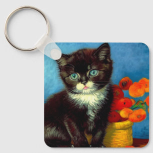 Porte-clés Van Gogh Tuxedo Cat