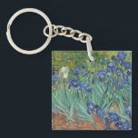 Porte-clés Van Gogh Vintage Irises<br><div class="desc">Ce beau produit est inspiré par Irises peint par Vincent van Gogh en 1889. L'image est ornée d'iris bleus aux tiges vertes et de feuilles aux pointes pointues plantées en terre rouge-brun.</div>