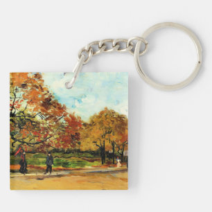 Porte-clés Van Gogh - Vue d'un parc à Paris