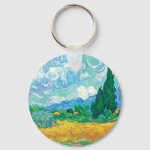 Porte-clés Van Gogh Wheatfield avec Cyprès