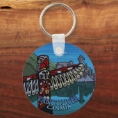 Porte-clés Vancouver Canada Porte - clé Totem Pole Souvenirs (Recto)