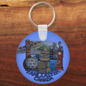 Porte-clés Vancouver Canada Porte - clé Vancouver Souvenirs (Recto)