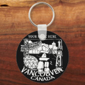 Porte-clés Vancouver Canada Porte - clé Vancouver Souvenirs (Recto)