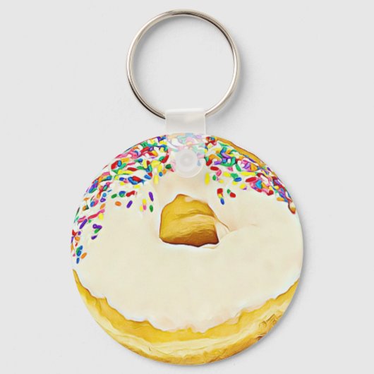 Porte-clés Vanille Donut avec arrosage Porte - clé (Recto)