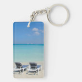 Porte-clés Varadero, Cuba. Sable et chaises de plage (Dos)