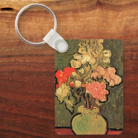 Porte-clés Vase avec Rose Mallows par Vincent van Gogh (Recto)