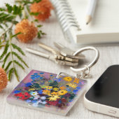 Porte-clés Vase blanc avec fleurs Odilon Redon (Devant Droit)