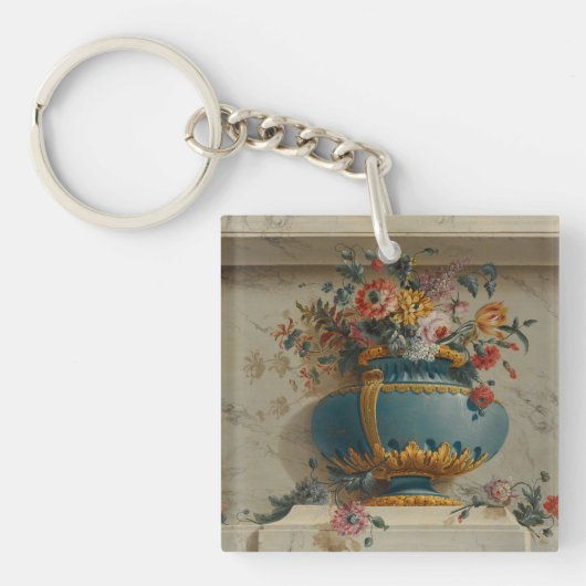 Porte-clés Vase de fleurs dans un créneau (Devant)