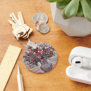 Porte-clés Vase de fleurs, Zinnias de Maurice Prendergast