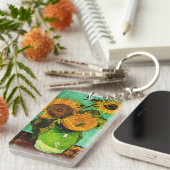 Porte-clés Vase de Van Gogh avec trois tournesols (Devant droit)