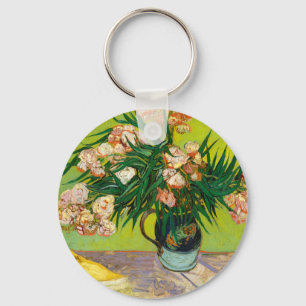 Porte-clés Vase de Vincent Van Gogh avec oleandres et livres