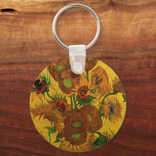 Porte-clés Vase Still Life avec 15 tournesols Vincent van Gog (Verso)
