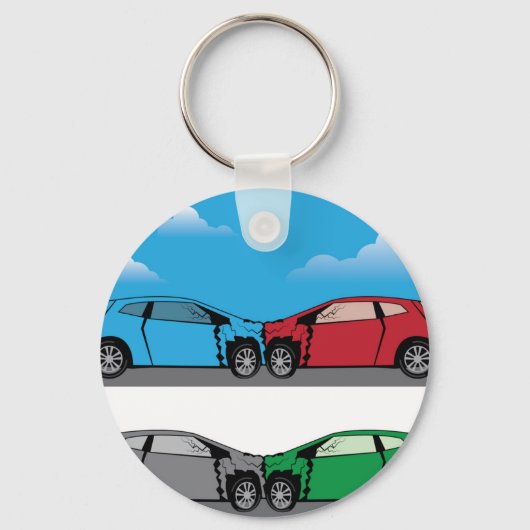 Porte-clés vecteur Crash de voiture (Recto)