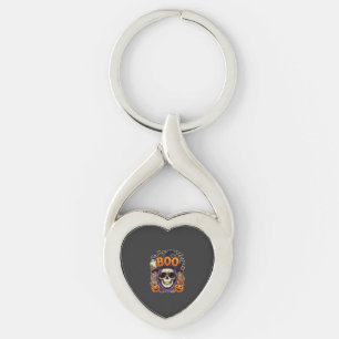 Porte-clés Vecteur de lunettes de soleil crâne Boo Halloween