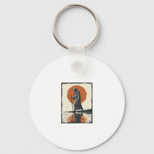 Porte-clés Vecteur de réflexion de silhouette de marche au co