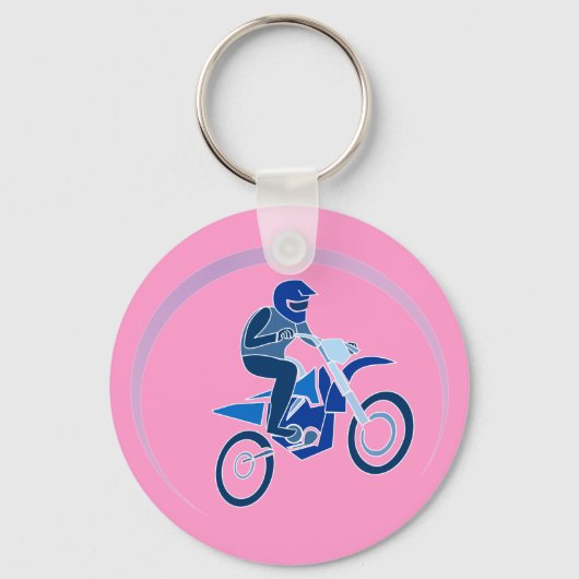 Porte-clés Vecteur Vectoriel Dirt Biker (Recto)