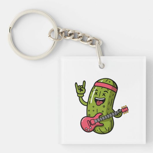 Porte-clés Vedette du Rock Cornichon (Devant)