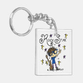 Porte-clés Vedette du rock de brune (Devant gauche)