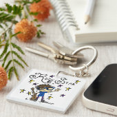 Porte-clés Vedette du rock de brune (Devant Droit)