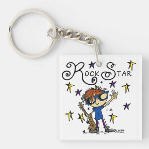 Porte-clés Vedette du rock rousse de garçon