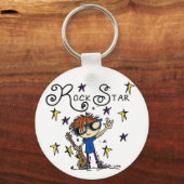 Porte-clés Vedette du rock rousse de garçon (Recto)