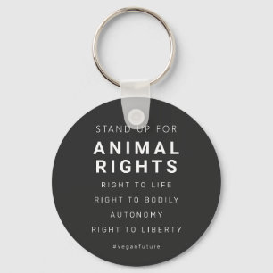 Porte-clés Vegan Animal Rights Minimal Typography