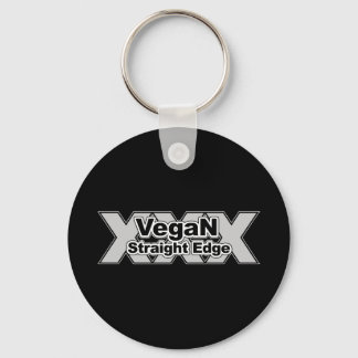 Porte-clés Vegan bord droit noir