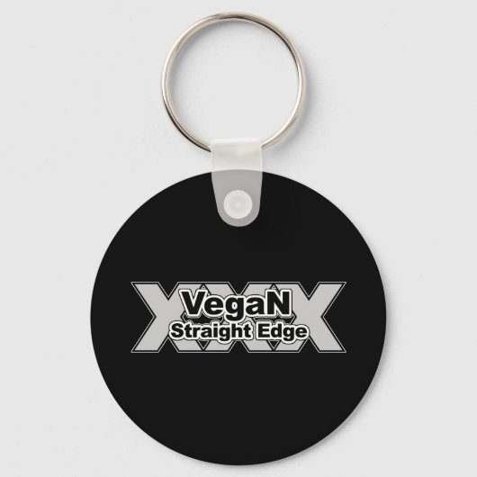 Porte-clés Vegan bord droit noir (Recto)