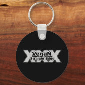 Porte-clés Vegan bord droit noir (Recto)