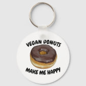 PORTE-CLÉS VEGAN DONUT MAKE ME HAPPY (Recto)